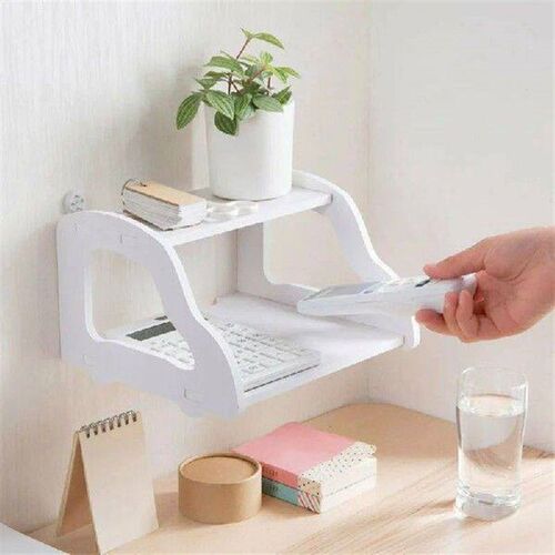 Punch-Free Storage Shelf Double Layer Wood-Plastic Board