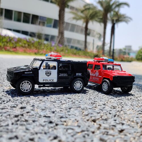 1:43 Simulation Kids Police Toy Car Model Pull Back Alloy Di