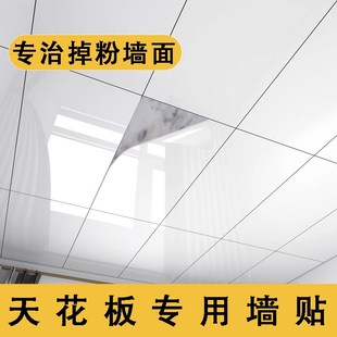 天花板贴纸自粘屋顶吊顶装饰遮丑材料自装棚顶卧室顶部仿瓷砖墙贴