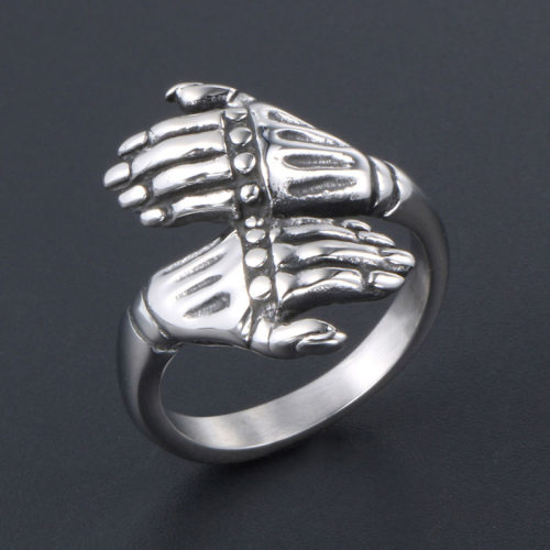 Ring Men Retro cast forefinger ring punk personality double