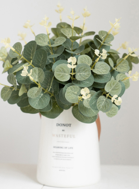 10pcs Eucalyptus Artificial Silk Flowers Wedding Hotel Meeti