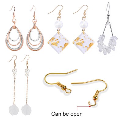50-200 Pcs Wholesale Earring Hooks Clasp With Beads 20x17mm