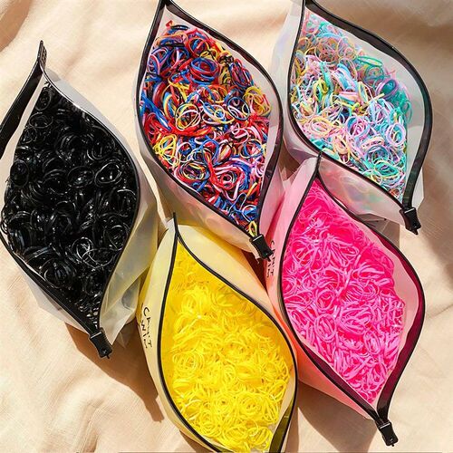 500Pcs Girls Colourful Disposable Rubber Band Elastic Hair B