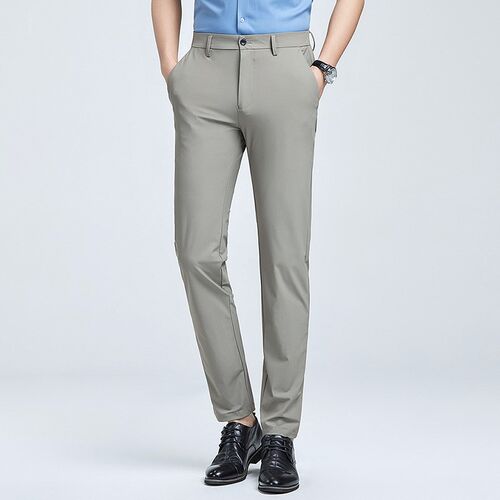Ice Silk Mens Casual Pants New Thin Business Casual Pants S