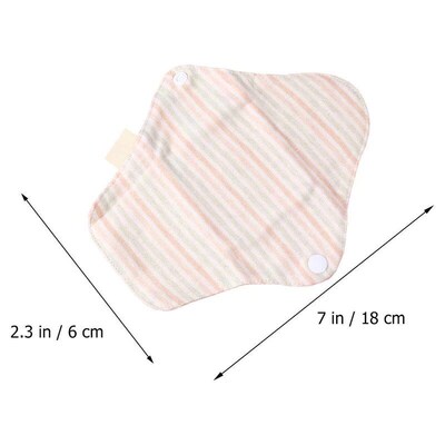 5pcs Reusable Sanitary Pads Washable Cotton Cloth Menstrual