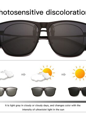 Polarized Clip On Sunglasses Men Photochromic Car Driver