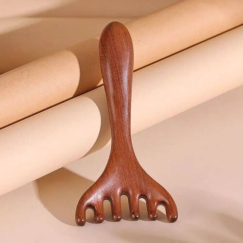 Head Meridian Massage Comb Anti-static Natural Wooden Wide T