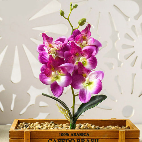 Real Touch Mini Small Orchid Artificial Flower Branch Fake P