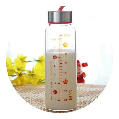 Pyrex glass measuring cup with scale children milk glass m