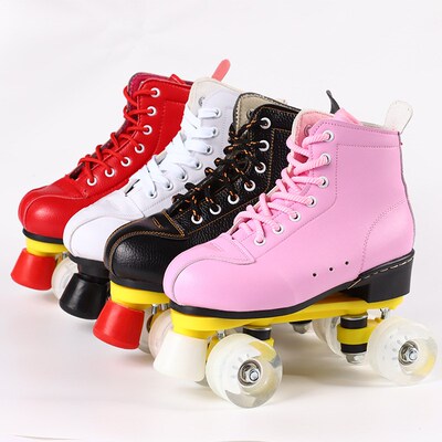Adult double row skates childrens four wheel skates adult m