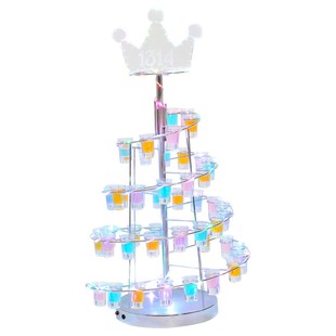 佐尚 酒吧酒杯架鸡尾酒架子发光创意ktv发光杯架一口杯架发光酒架