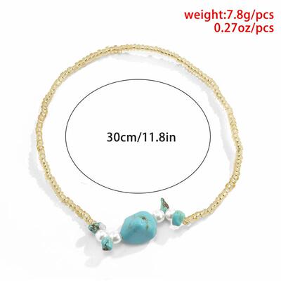 Beach Vacation Wind Turquoise Elastic Wall Brlet Simple Geom