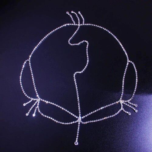 Simple Rhinestone Hair Chain Band Accessories for Women Part
