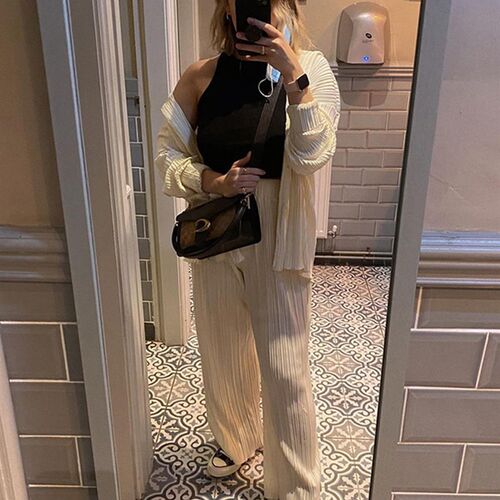 Clacive Causal Loose Home Suit Autumn Long Sleeve Blouse Wit