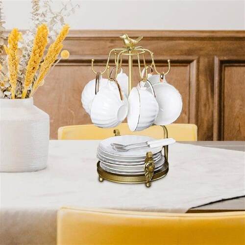 Coffee Cup Holder with 6 Hooks Multipurpose Creative Tea