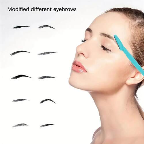 12pcs stainless steel eyebrow knife - fragrance-free multi-f