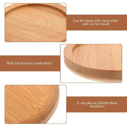 6 Pcs Coasters Round Coffee Cup Mats Heat Insulation Non