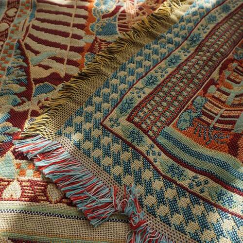 Aggcual boho throw blanket Double-sided Jacquard Knitted sof