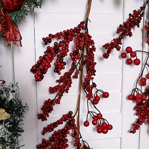 Artificial Red Berry Garland Vine  Christmas