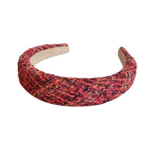 Red Velvet High Cranial Top Hairband Womens Autumn and Wint