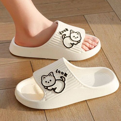 Fashion Cat Women Men Slippers Indoor Cute Cartoon Unisex