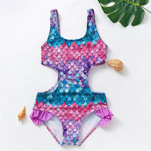 2-12Y Toddler Baby Girls swimwear one piece Girls swimsuit L