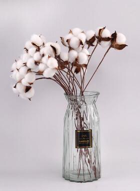 Artificial Dried Cotton Flowers White Flower Branch For Wedd