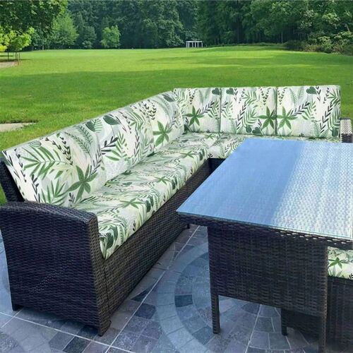 Outdoor Tropical Print Sofa Cushion vers - Non-Slip Furnitur