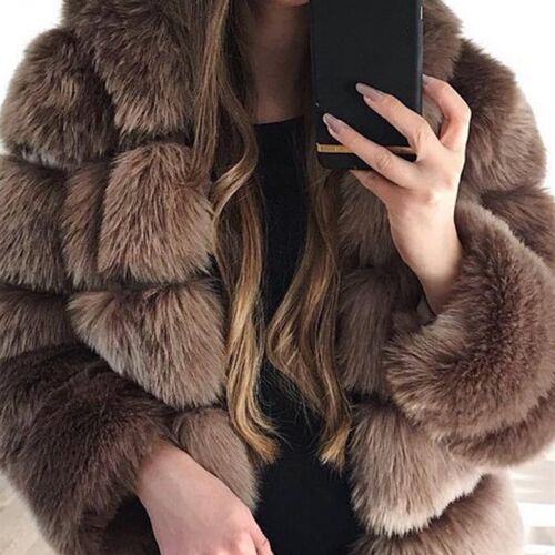 2023 Winter New Women Thick Warm Short Faux Fox Fur Coat