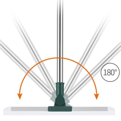 Silicone Scraper Broom with Squeegee for Floor, Glass & Bath