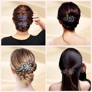 8pcs Sparkling Rhinestone Duckbill Hair Clips Ponytail Hair