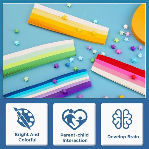 540pcs Origami Star Paper Strips Lucky Star Decoration Paper
