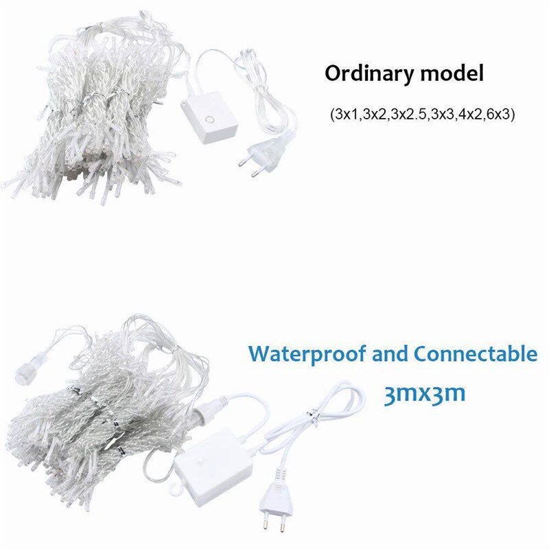 Led Icicle Curtain String Fairy Lights Christmas Lights Garl