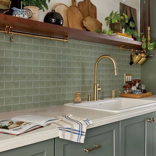 Vinyl Floor Wall Tile Sticker, Non-Slip Sticky Back Tile Dec