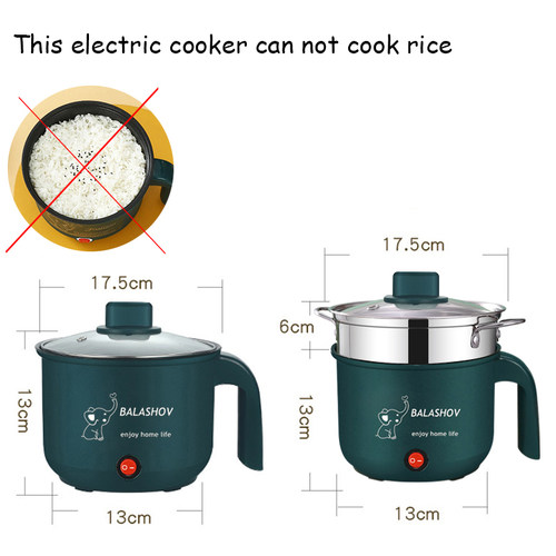 Mini Electric Cooker Non-stick Cooking 1.8L Single/Double La