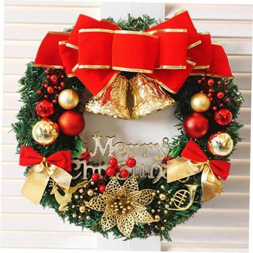 圣诞Christmas Garland Decorative door hanging Green wreath