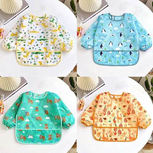 Baby Bibs Cute Colorful Cartoon Waterproof Bib Infant Eating