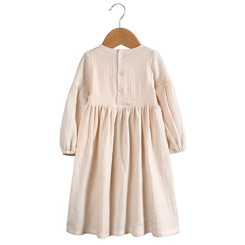 2023 Sprint Autumn Children Dress For Girl Solid Long Sleeve