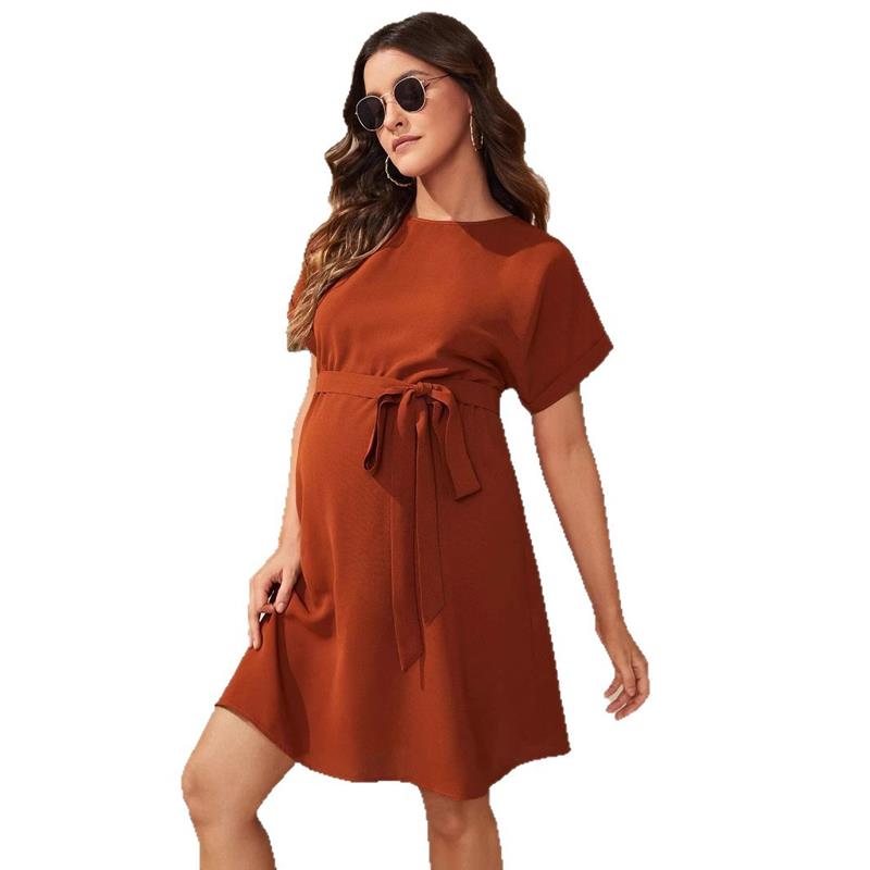New maternity dress pregnant woman loose skirt summer short图片