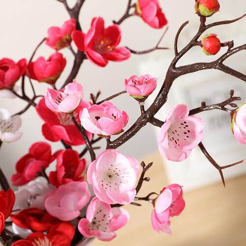 Artificial flower cherry spring plum blossom peach branch 30
