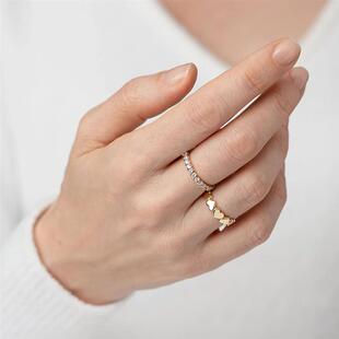 Stainless Steel Heart Rings For Women Propose Engagement Wed
