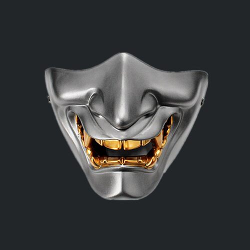 Game Half Face Airsoft Oni Mask
