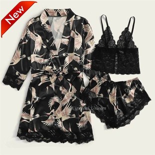 be Suit Summer Sexy V-Neck Pyjamas Sleepwear Home Nightdress