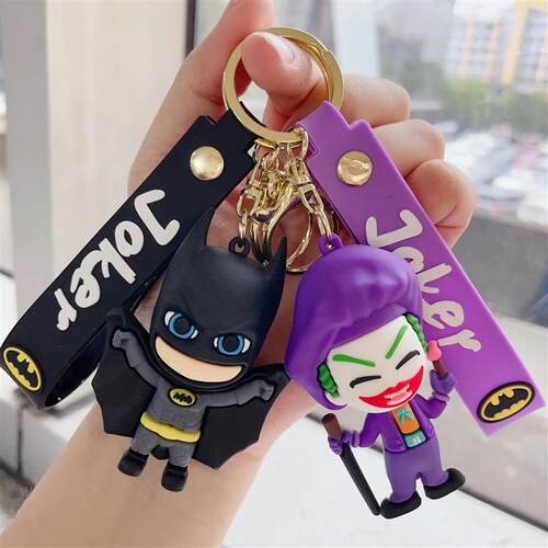 Creative Joker Batman Dropping Glue Keychain for Car Bag Dec