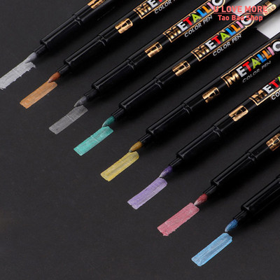 8pc set metalli color Pen Art Marker brush pen mark write St
