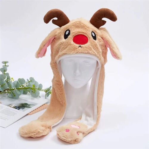 New Kawaii Santa Elk Hat Scarf Cute Keep Warm in Winter Supe