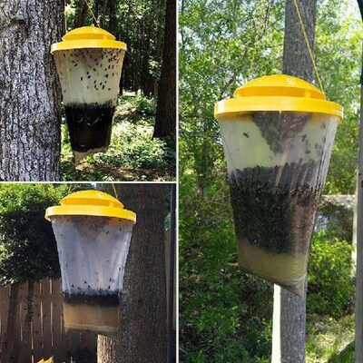 Flies Catching Bag with Bait Outdoor Farm Fly Trap Outdoor