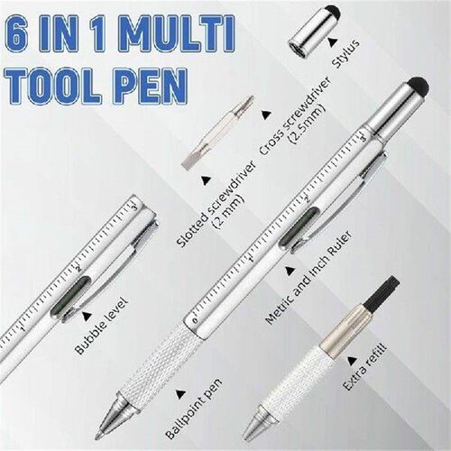 Mens Tool Pen 6 In 1 Screwdriver Pen Bulk Multi-Function