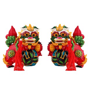 Chinese style souvenir dragon and lion porcelain Crafts gift