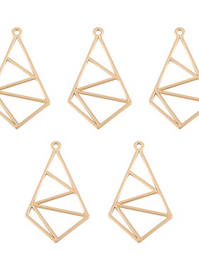 5Pcs 2023 New Hollow Frame Open Back Bezel Geometric Pendant